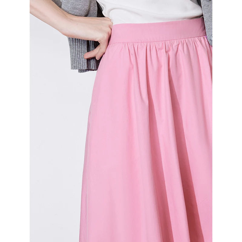 Saia Midi Feminina Plissada