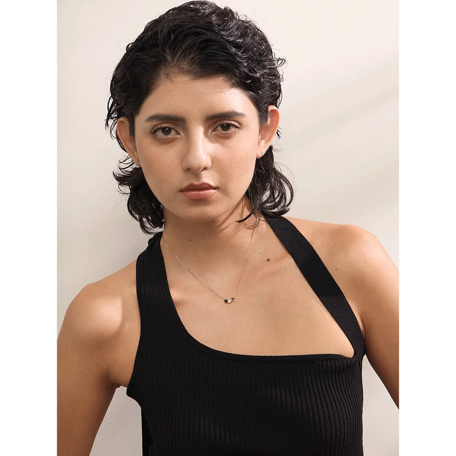 Colar Feminino Estrela com Zircônia em Aço Inoxidável 3