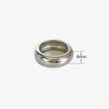 Anel Polido 8 mm e 10 mm com Banho Ouro 18K