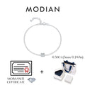 MODIAN D Color Moissanite Bracelet 925 Sterling Silver Classic Minimalist Daily Link Chain Bracelet For Women Fine Jewelry Luxury Box 0.5CT