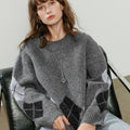 Suéter Argyle com Fio de Alpaca