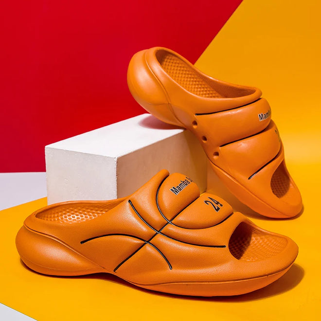 Chinelão Baketball Design NBA Sports Orange