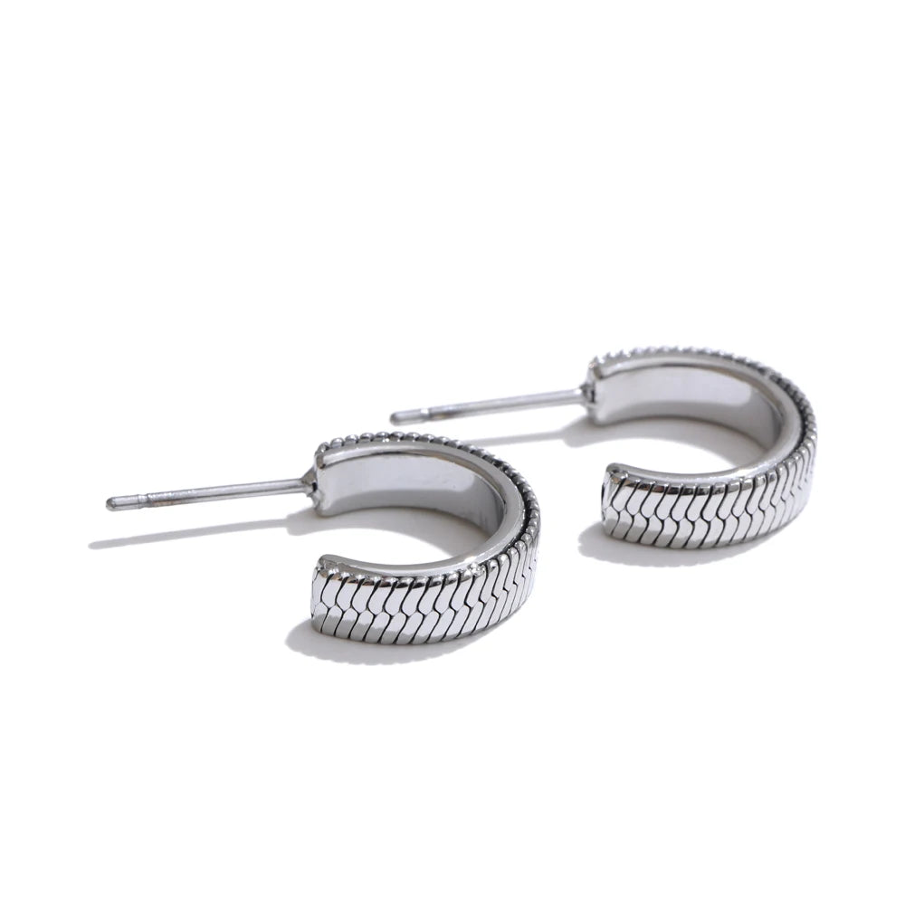 Brinco de Argola C 15 mm em Aço Inoxidável