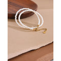 Colar Feminino Gota com Pérola em Aço Inoxidável 8