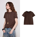 Brown-Round Neck