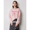 Moletom Feminino com Bordado Floral e Letras