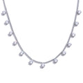 Colar Feminino Gota com Zircônia em Aço Inoxidável 8 Prata