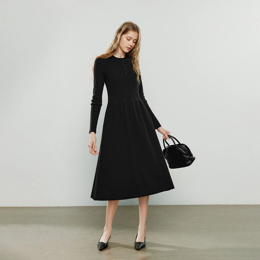 Vestido Midi de Malha Ajustado para Inverno