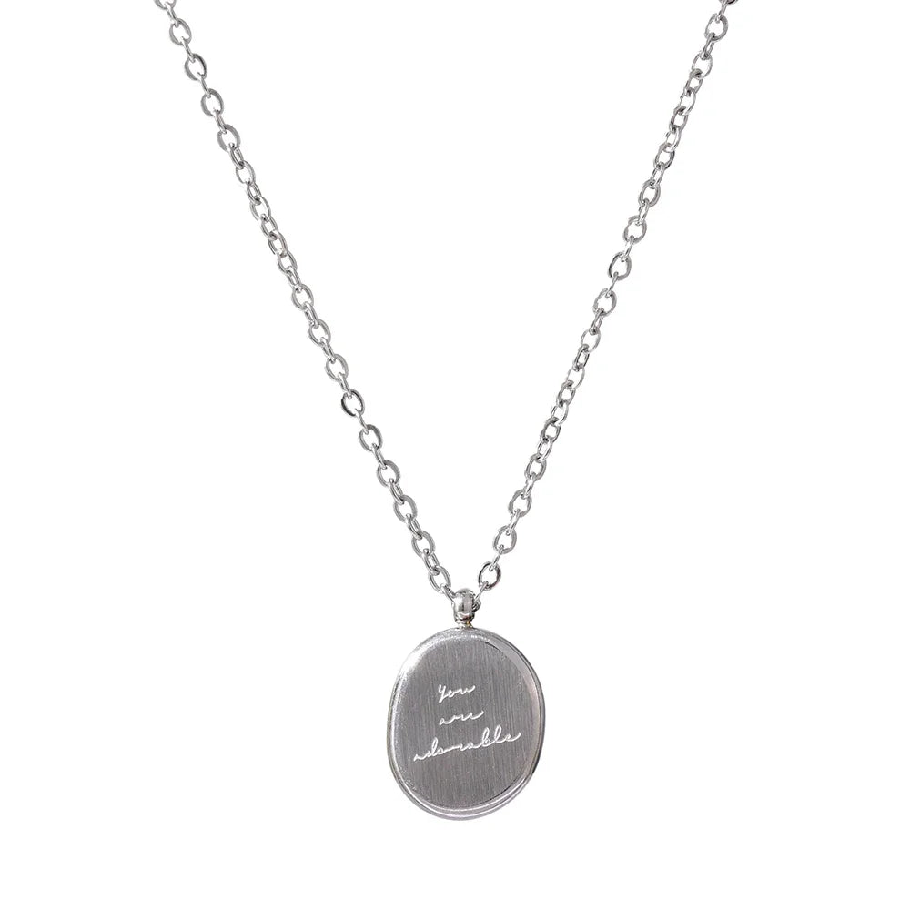 Colar Feminino Redondo em Aço Inoxidável Prata