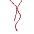 Colar Feminino Gota com Zircônias Coloridas em Aço Inoxidável Vermelho