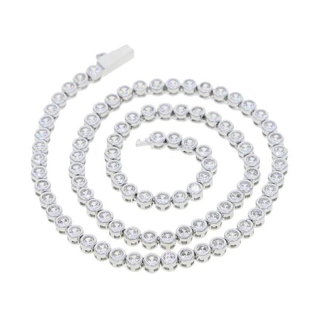 Colar Choker Cravejado Ice Diamond Prata | Faetton &Co.