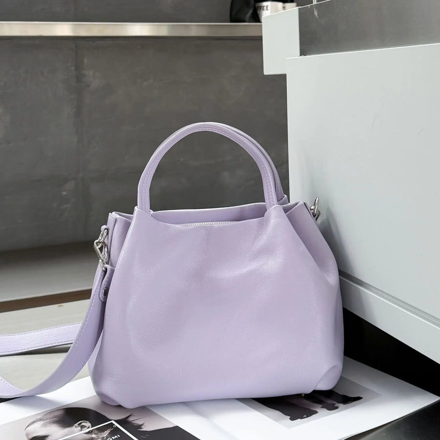 Bolsa Bucket Feminina em Couro Legítimo para Ombro e Transversal