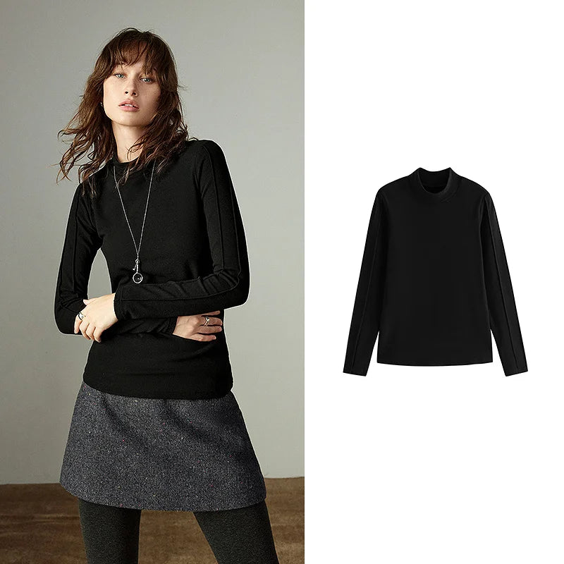 Blusa Feminina Térmica Aveludada com Gola Alta