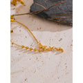 Yhpup Stainless Steel Butterfly Popular Necklace Pendant 18K Gold Color Plated Beads Chain Fashion Collar Jewelry