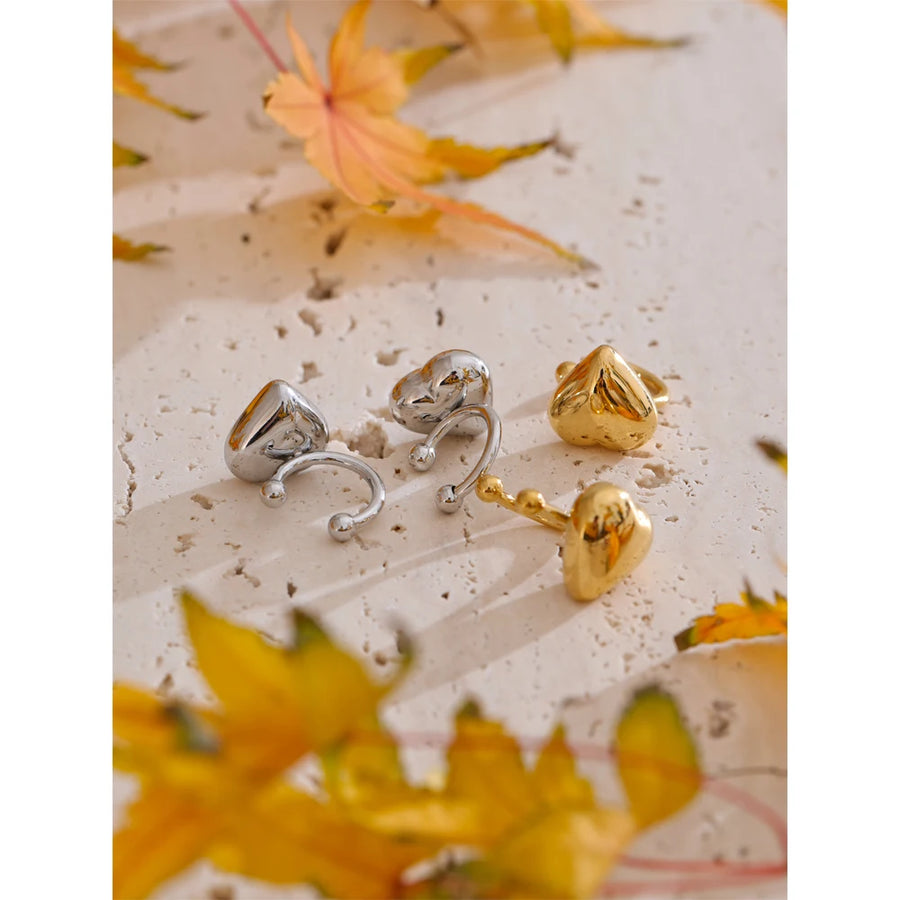 Brinco Ear Cuff Coração Ajustável