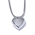 Yhpup Thicker Stainless Steel Heart Hollow Love Smooth Pendant Necklace Gold Platinum Color High Quality Neck Jewelry Women Gift YH2612A Platinum