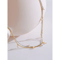Colar Feminino Gota com Pérola em Aço Inoxidável 16