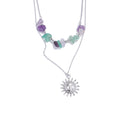Colar Feminino de Camadas Gota em Aço 316L 2 YH5474A Platinum