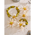 Yhpup Waterproof Trendy Petal Flower Handmade Necklace Bracelet Earrings Ring Fashion Stainless Steel PVD Plated Popular Jewelry