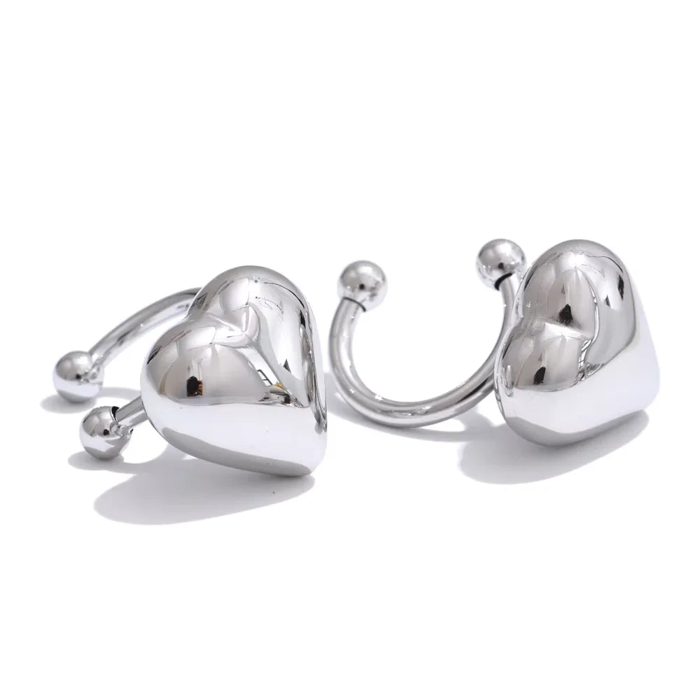 Brinco Ear Cuff Coração Ajustável