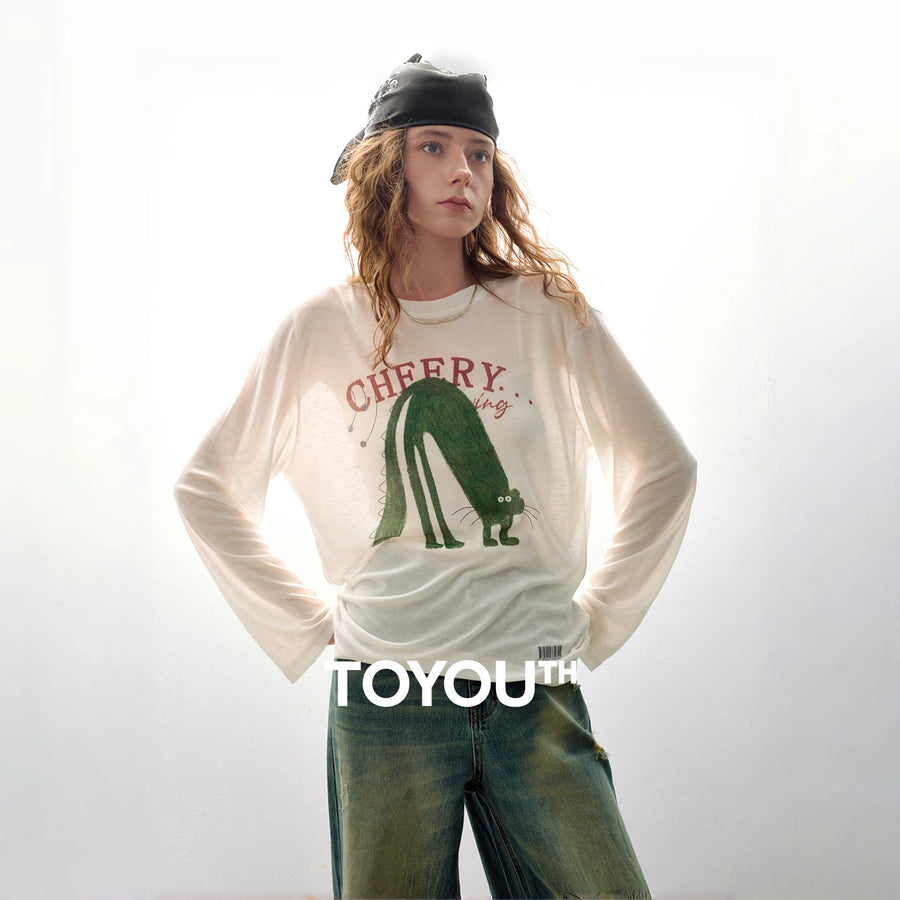 Cardigan Feminino de Liocel e Lã com Estampa Artística