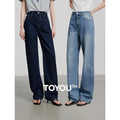 Calça Jeans Feminina Wide Leg Bordada com Elastano