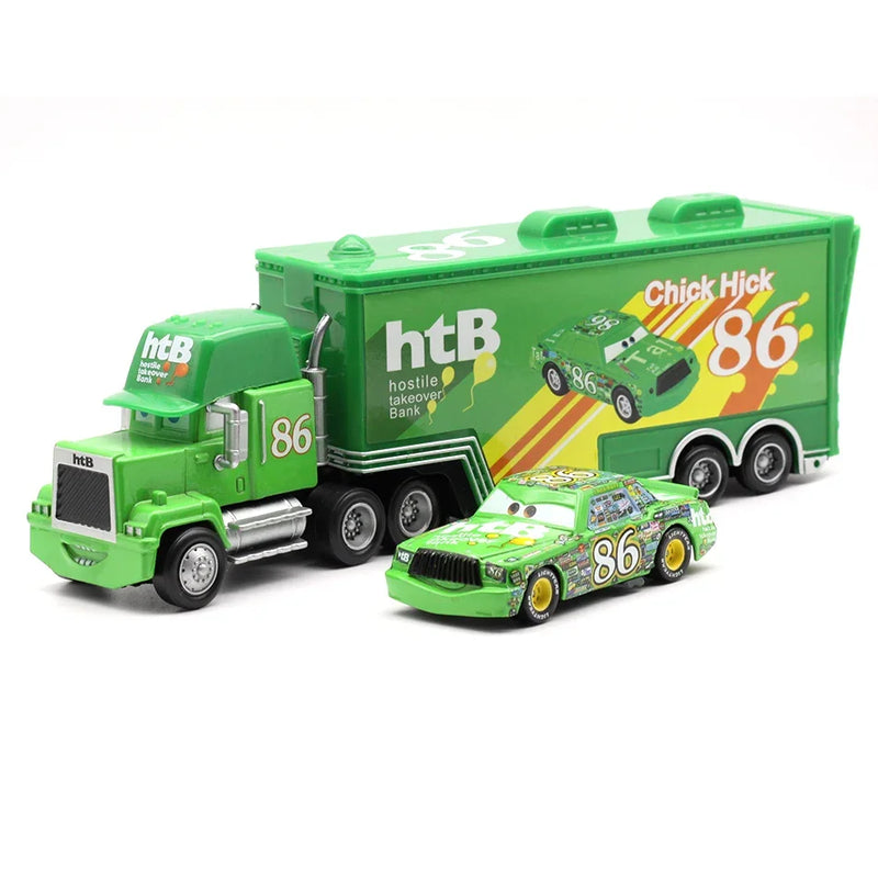 Kit Caminhão e carro - Mcqueen Filme Carros - VERDE
