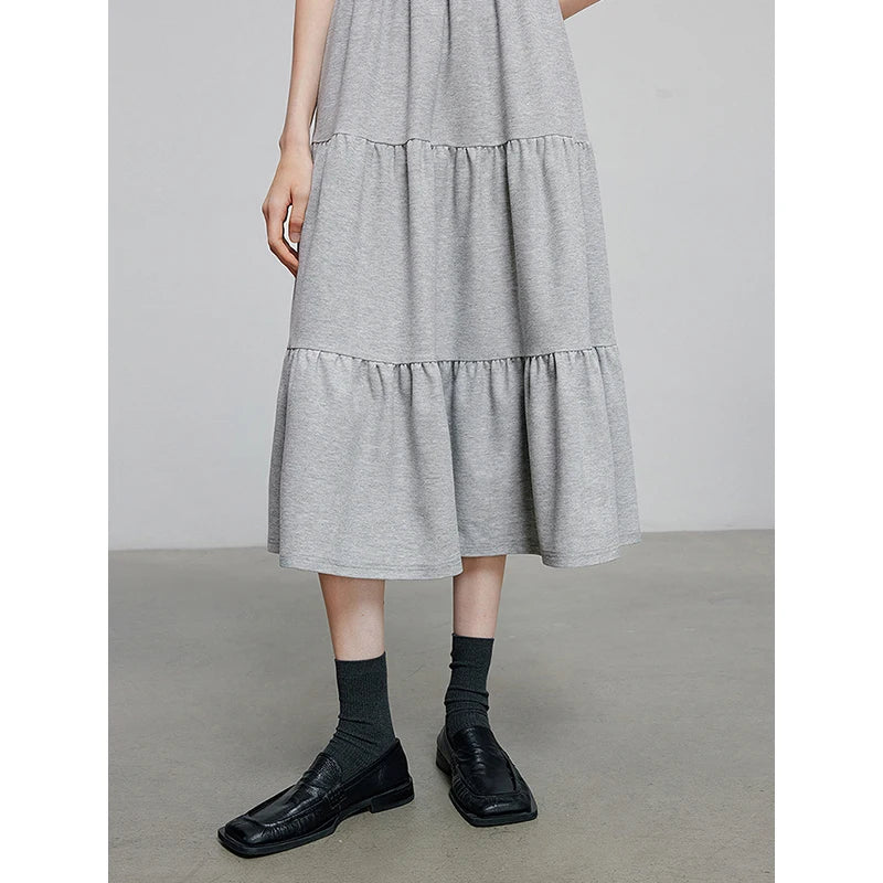 Vestido Chemise Midi com Bordado de Letras