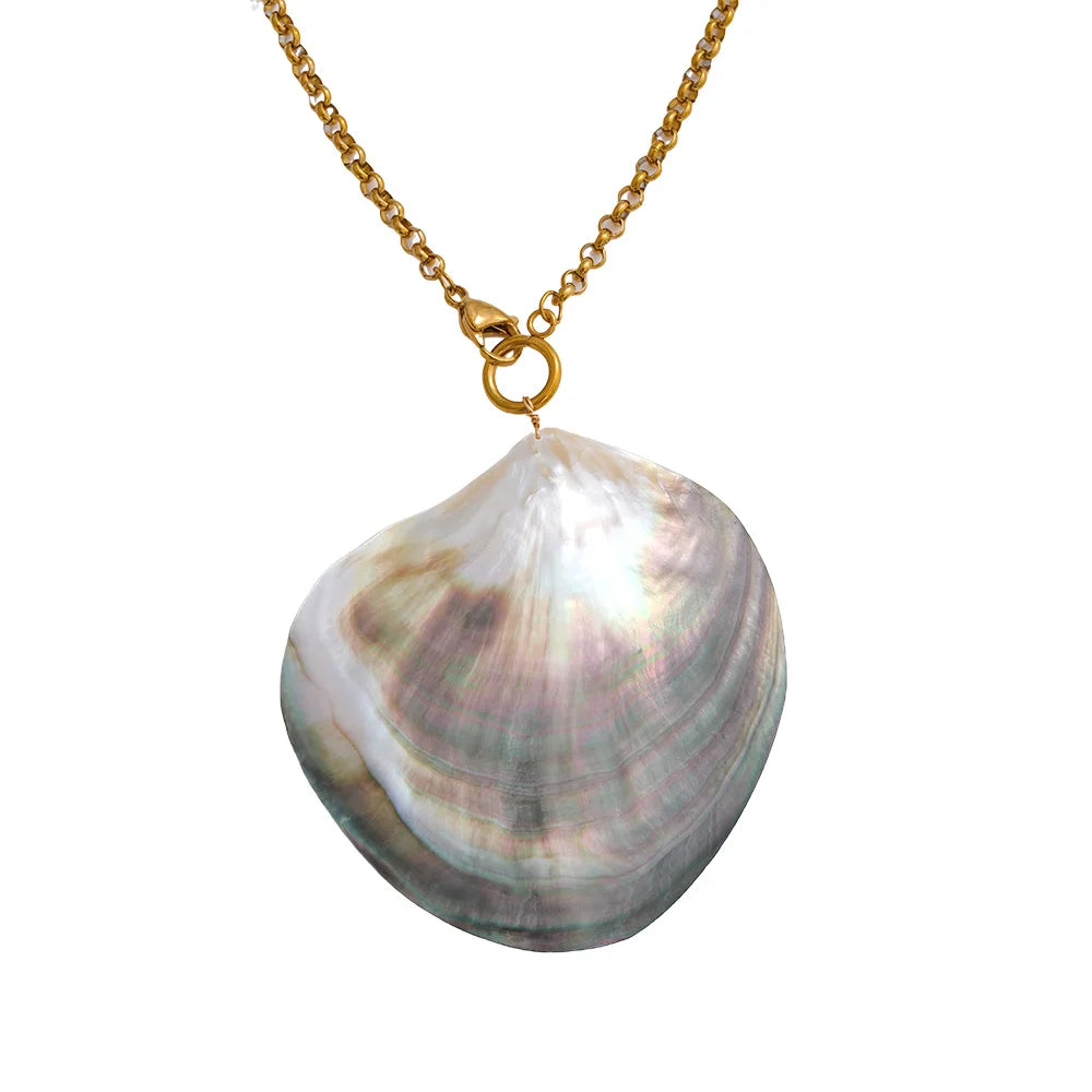 Colar Feminino Gota com Pérola em Aço Inoxidável 4 YH3053A
