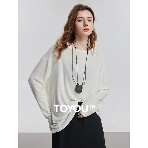 Blusa Feminina de Liocel e Lã Manga Longa Lisa