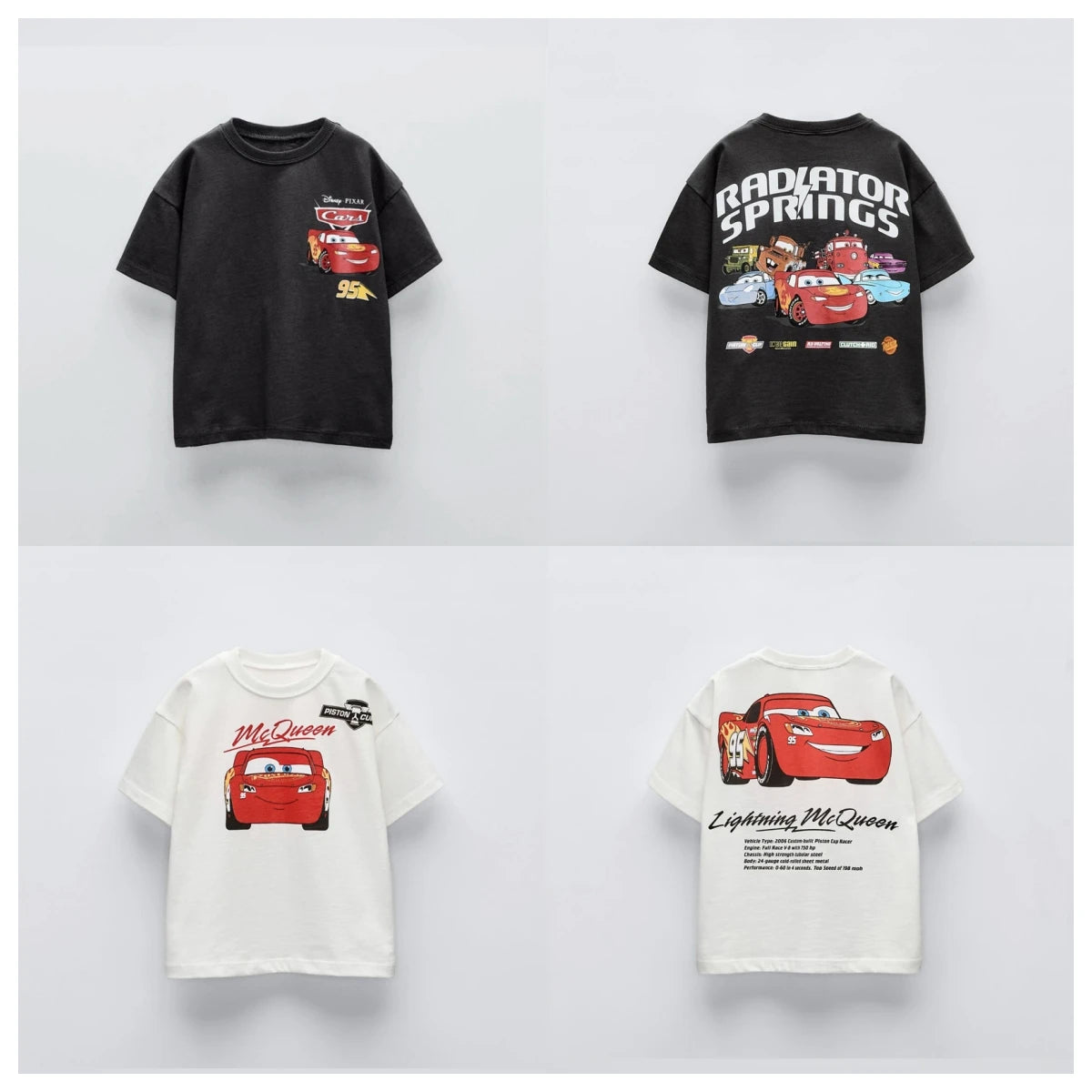 Camisa McQueen Infantil Masculina Tamanhos de 9 meses à 7 anos
