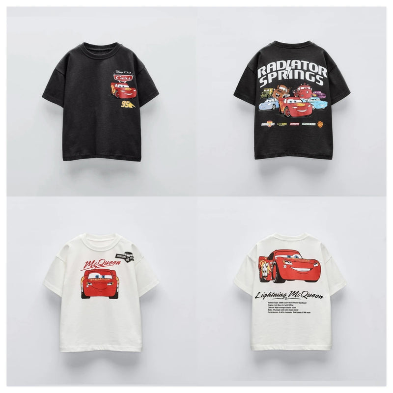 Camisa McQueen Infantil Masculina Tamanhos de 9 meses à 7 anos