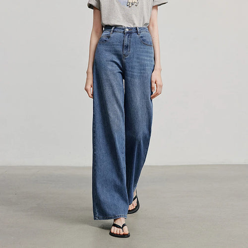 Calça Jeans Feminina Reta Cropped com Elastano