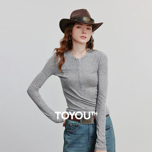 Blusa Feminina de Liocel e Lã Slim Manga Longa