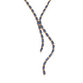 Colar Feminino Gota com Zircônias Coloridas em Aço Inoxidável Preto