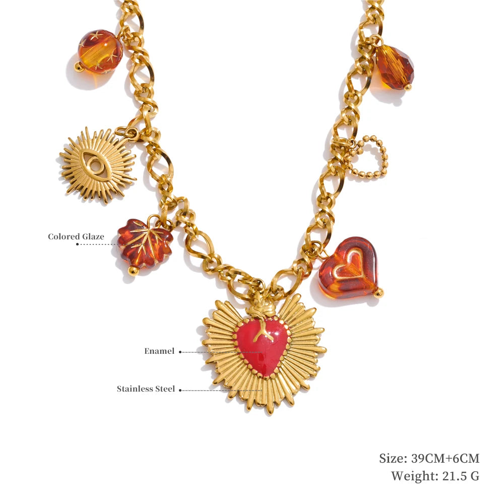 Colar Feminino Gota em Aço Inoxidável 6 YH969A