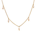 Colar Feminino Gota com Pérola em Aço Inoxidável 16 YH4953A Gold