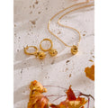 Yhpup Apple Pendant Necklace Earrings Stainless Steel Gold & Platinum PVD Plated Tarnish Resistant Fashion Charm Jewelry 2025