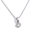 Yhpup Stainless Steel Small Exquisite CZ Zirconia Pendant Necklace for Women Trendy Fashion Chic Collar Jewelry Recommend Gift YH4929A Platinum