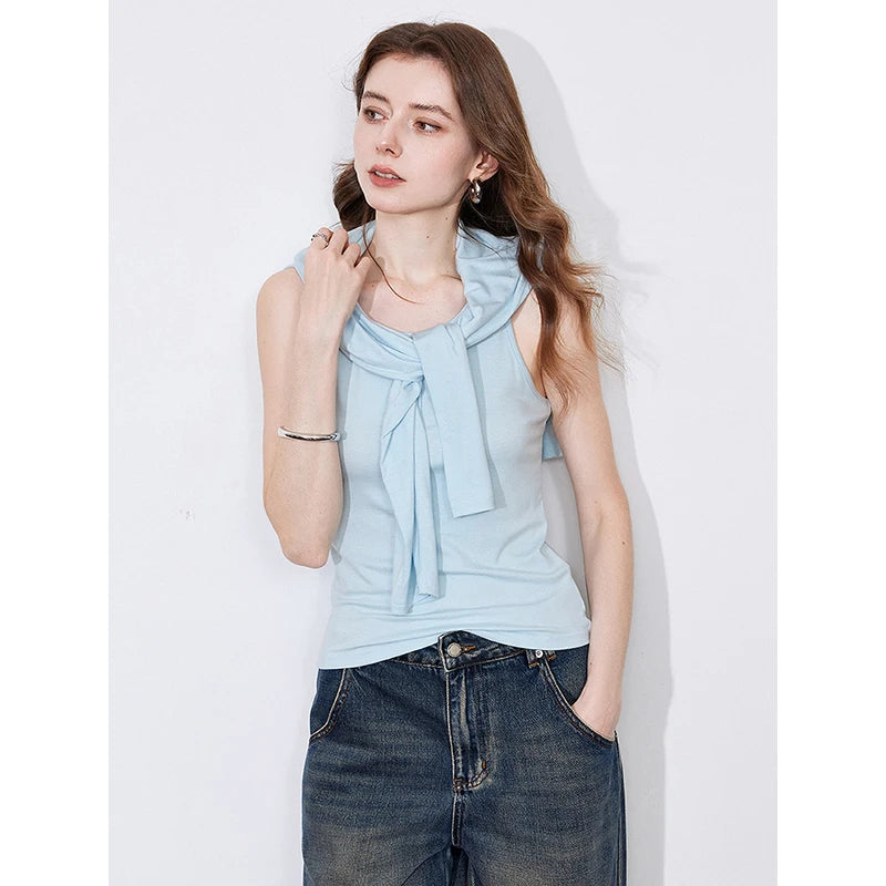 Blusa Feminina Efeito Duas Peças Manga Longa