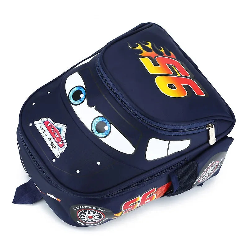 Mochila Infantil Filme Carros McQueen Azul Marinho