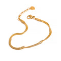 Conjunto Colar e Pulseira Gota em Aço Inoxidável Ouro Pulseira