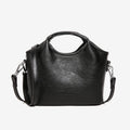 Bolsa feminina vintage de couro PU com alça dupla para ombro e transversal