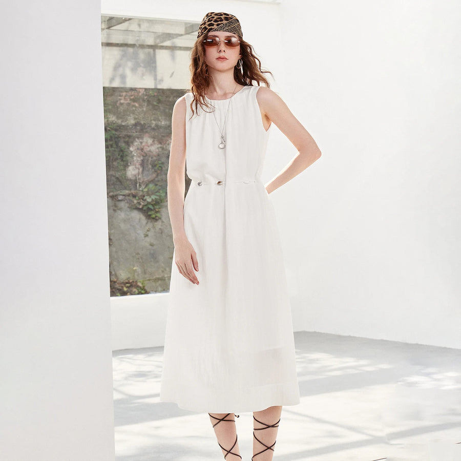 Vestido Feminino Degradê Aquarela com Caimento Solto