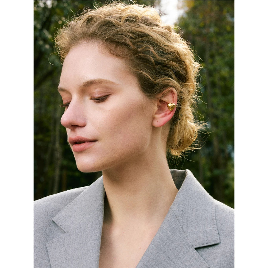 Brinco Ear Cuff Coração Ajustável