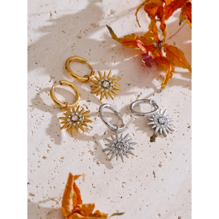 Brinco de Argola Sol com Zircônia