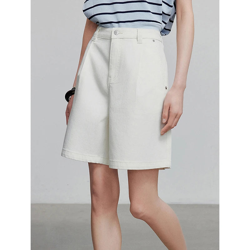 Shorts Jeans Feminino Cintura Baixa com Elastano