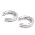 Yhpup 40*37mm Minimalist C-Shape Unusual Earrings Prevent Allergy Polished Metal Stainless Steel Charm Versatile Jewelry