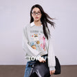Moletom Feminino Forrado com Estampa de Bolinhas Coloridas