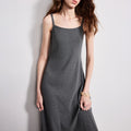 Vestido Longo de Malha com Modelagem Ajustada